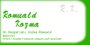romuald kozma business card